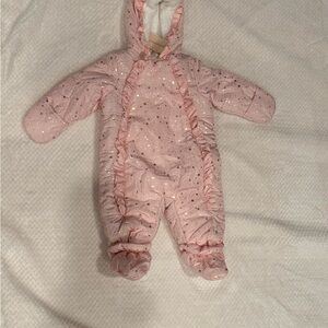 Pink Starry Kids One Piece for winter snow